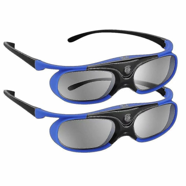 Active Shutter 3d-glasögon Dlp-link USB Blue Kompatibla Benq W1070 W700 Dell Dlp-projektorer 2 pcs