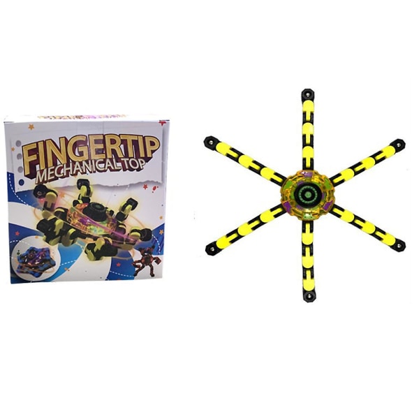 Glow Fidget Chain Antistress Fidget Spinner Leksaker Barn Stress Relief Toy 3Pcs-Yellow+Blue+Red
