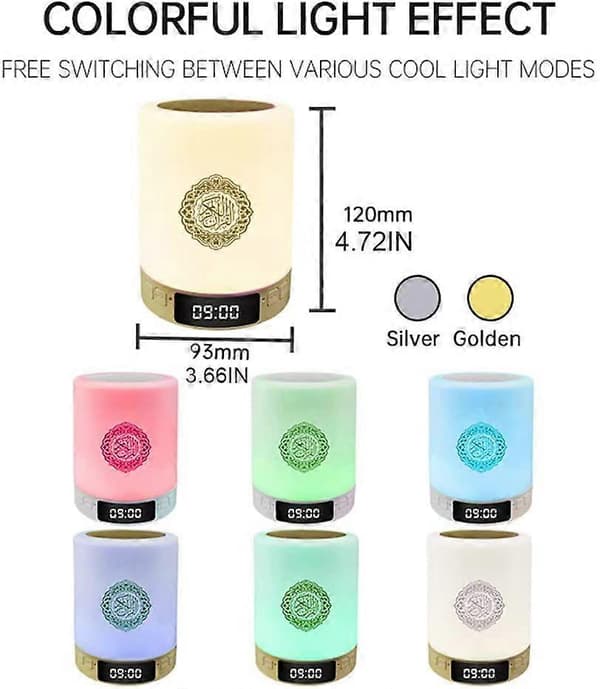 [LCS]Bluetooth Koraani-kaiutin LED-yövalo APP-ohjaus AZAN-kello kaiutin