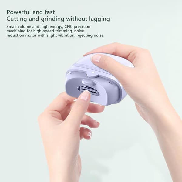 [LCS] Electric Nail Clipper - Automatic Nail Clipper with 2 Speeds, Cordless Rechargeable, with LED Light