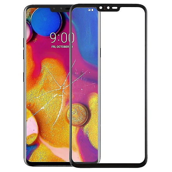 Yttre Glaslins för Framskärm till LG V40 ThinQ (Svart)