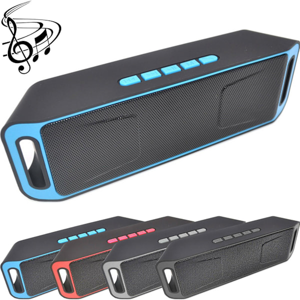 Langaton Bluetooth-kaiutin, korkea basso, kannettava sisä- ja ulkokäyttöön, stereokaiutin Blue