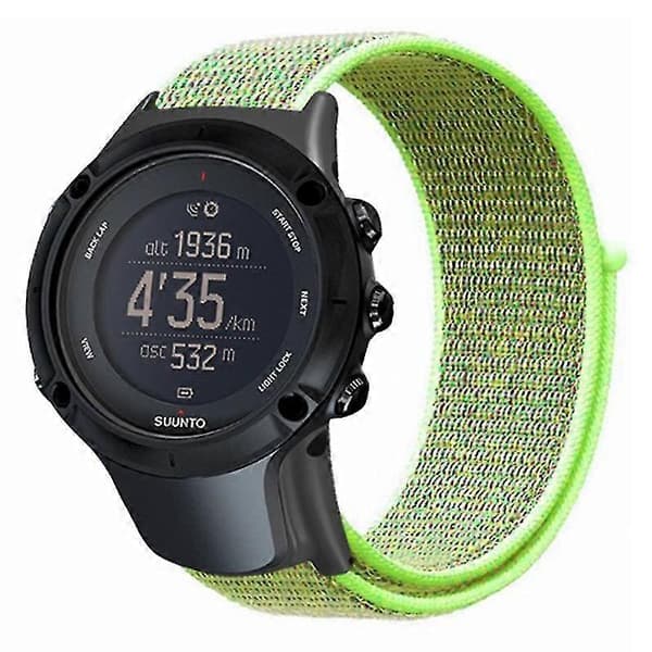 [LCS]Kompatibel med Sunnto Ambit3/ambit3 Peak Urrem Nylon Sport Loop Urrem Light yellow