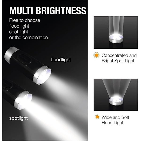 Ladattava 4 Led -lukuvalo kaulaan