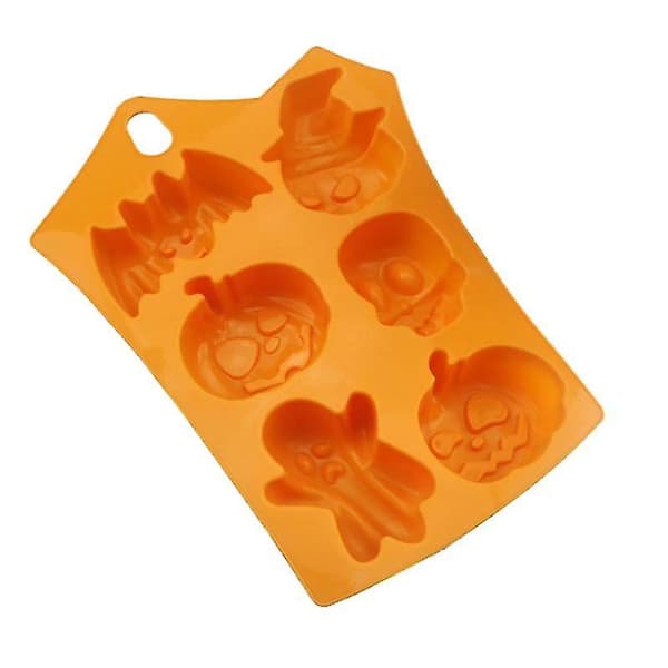 [LCS]2st Orange Pumpa Dödskalle Non-stick Silikon Bakform