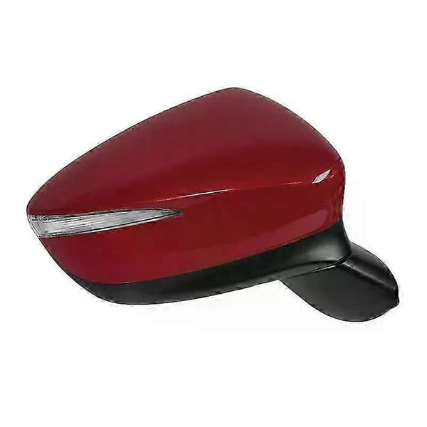 Bakspeilmontering med elektrisk vinkeljustering, sammenleggbar oppvarming, blindsoneovervåking for Mazda CX-5 CX5-modeller 2013-2016 8PIN Left Red