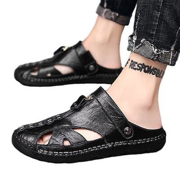 Herr Casual Sandaler och Tofflor Läder Ytterkläder Baotou 45