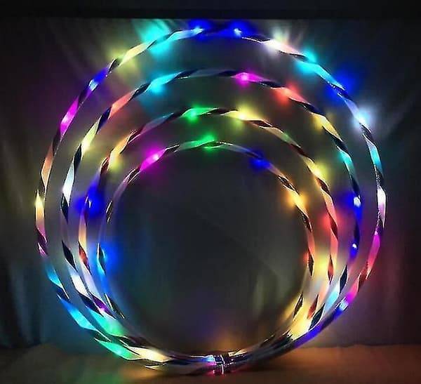 [LCS]LED farverig hulahopring, lysskiftende ring, lysende LED-ringe til