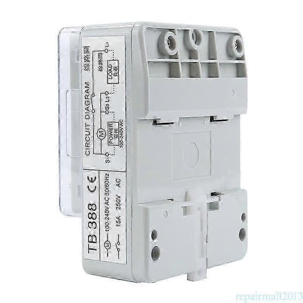 TB-388 Rektangulär brytartimer, inget batteri krävs, 15 minuter / 96 gånger white
