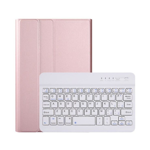 Bluetooth case för Samsung Galaxy Tab S6 Lite 10,4" 2020 (sm-p610/sm-p615) med bakgrundsbelysning Rose Gold