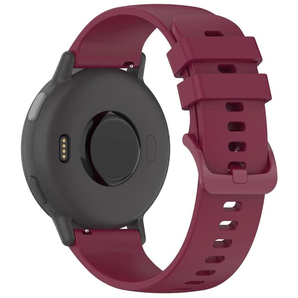 [LCS]Til Garmin vivoactive 5 Silikone Urrem 20mm Quick Release Erstatningsrem Wine Red