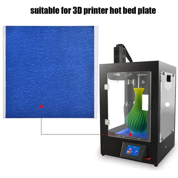 5 STK 210 x 200 mm trykfølsom klæbende tape til 3D-printer varmeplade