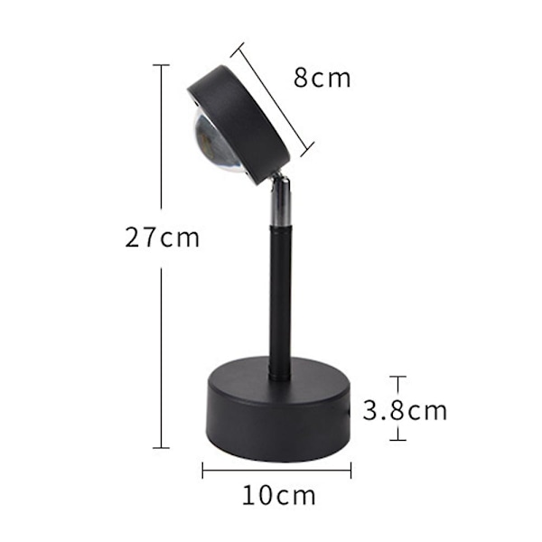 [LCS]Solnedgangslampe, 180 Rotation Usb Solnedgangsprojektor