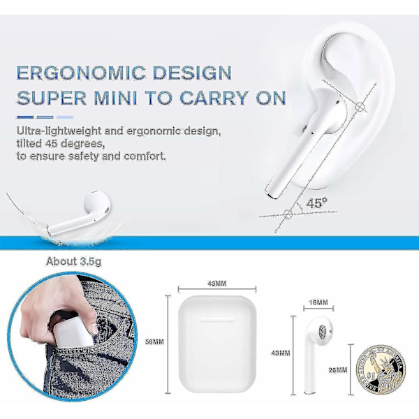 Bluetooth-kuulokkeet, langattomat kosketuskuulokkeet, Hifi-kuulokkeet, melunvaimennus
