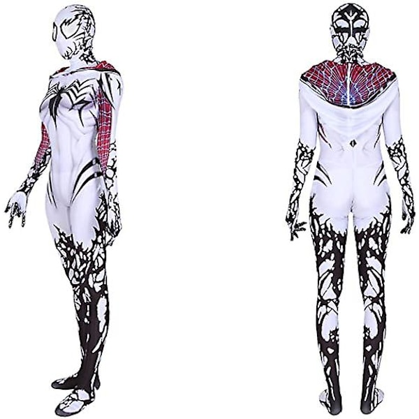 Cosplay Kostume Komplet Sæt Zentai Tørklæde Kappe Uniformer Anime Tøj White XXL