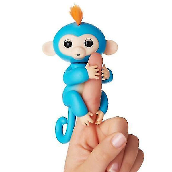 Børnelegetøj, Interaktiv Fingerabe Babykæledyr (Blå)