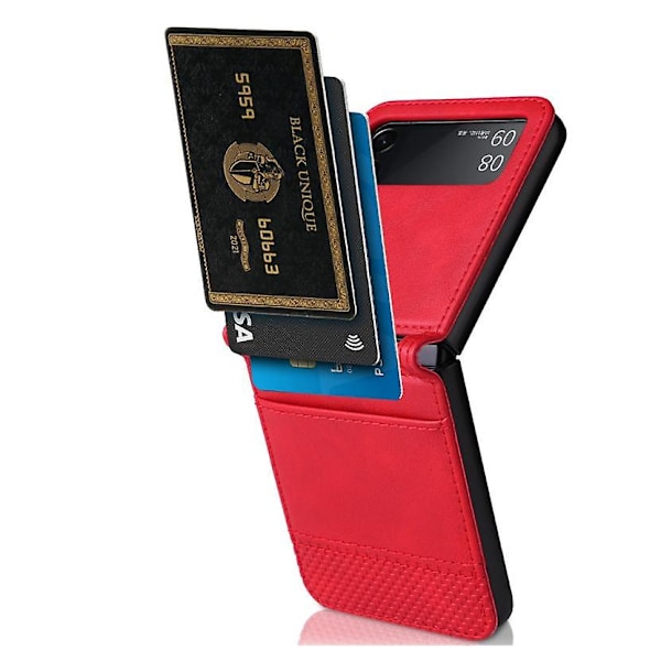 PU Læder Etui til Samsung Galaxy Z Flip 3 5g Red