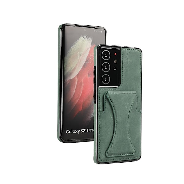 Samsung Galaxy S21 Ultra Suojakotelo Korttipaikalla GREEN