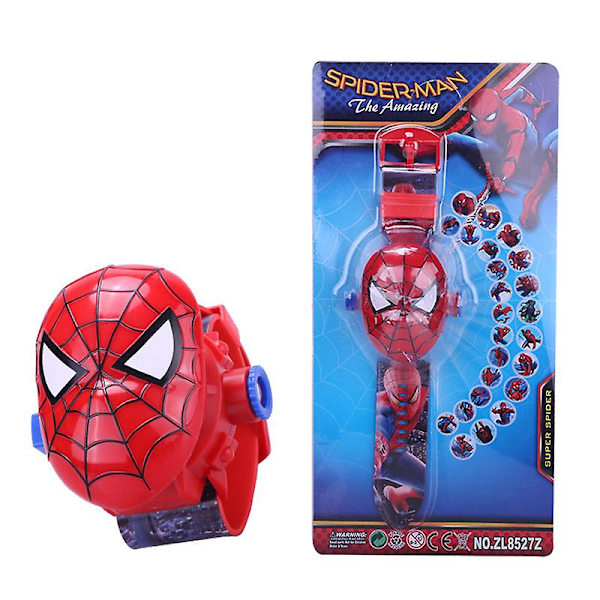 Barnleksaker Klocka Actionfigur Avengers 3 Spiderman Hulk Ironman Figur Modell Leksaker Elektronisk Spiderman