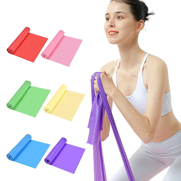 Träningsband Gummiband Yoga Elastiskt Band Motståndsband Red