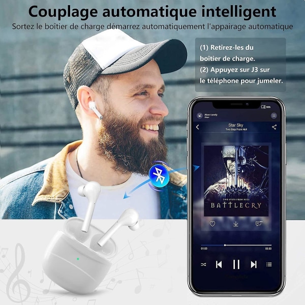 Chronus Bluetooth -kuulokkeet langattomat nappikuulokkeet vedenpitävät Hi