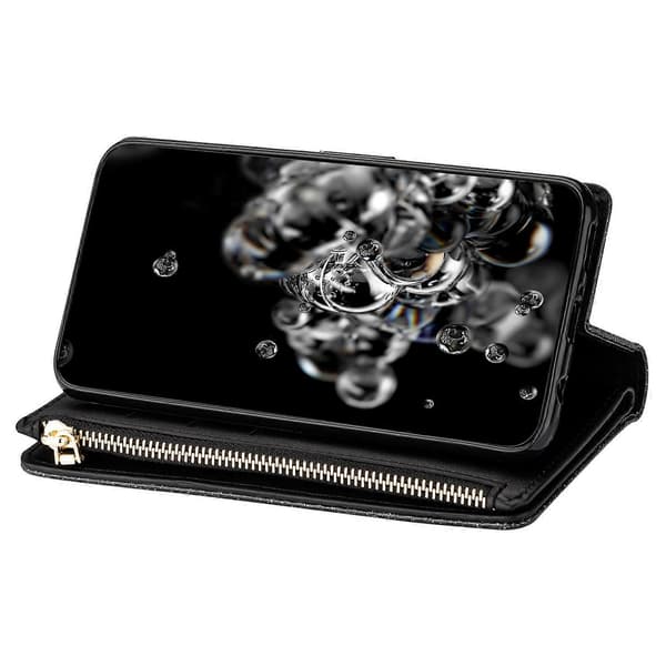 [LCS]Til Xiaomi Redmi Note 13 5G Etui Lynlås Pung PU Læder Glitter Telefoncover Multicolor Style A