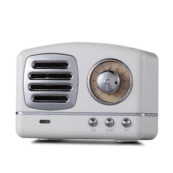 Retro Trådlös Bluetooth-kompatibel Högtalare Vintage Mini Stereo Högtalare White