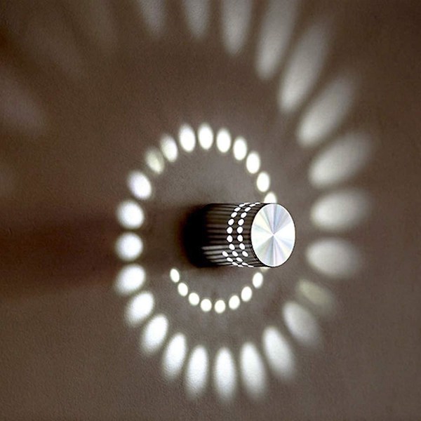 Vägglampa Interiör LED Modern Effekt 3w Kallvitt Ljus Aluminium Dekorativ Vägglampa Atmosfärlampa