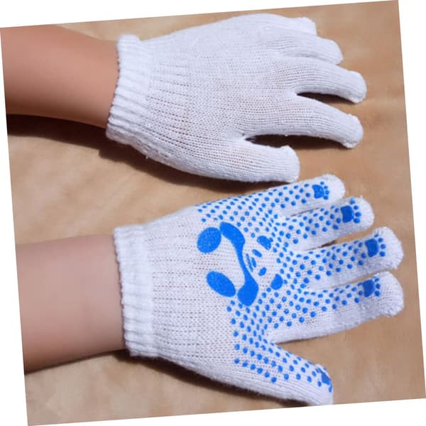 [LCS]6 par Panda-handskar Arbetshandskar för barn Trädgårdshandskar Barnhandskar Polyester Bomullshandskar Gymhandskar Trädgårdsarbetshandskar