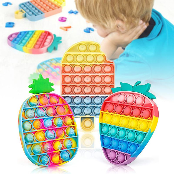 Fidget Leksaker Set Stor Storlek Pop Bubble Sensoriska Leksaker Paket För Barn Och Vuxna Stresslindring Anti-ångest B