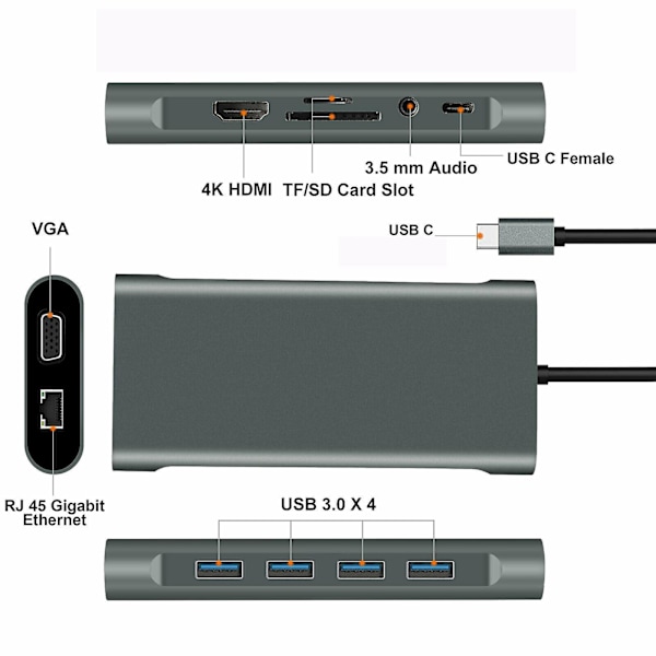 Type-C USB Hub Adapter