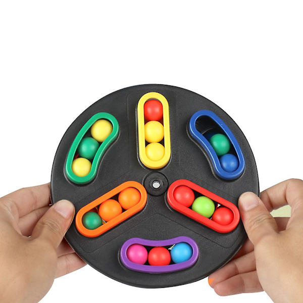 Roterande Magiska Bönor Kub Fingertopps Fidget Leksaker Barn Vuxna Stresslindring Snurr Pärla Pussel