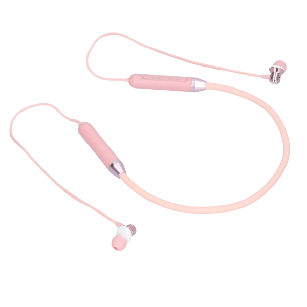 Nackmonterade Bluetooth 5.1 Hörlurar Trådlösa Brusreducerande Sport Mobiltelefon Hörlurar Rosa