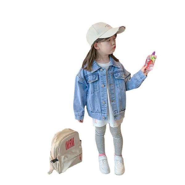 Flickkläder Höst Nya Baby Utländsk Stil Jeansjacka size110
