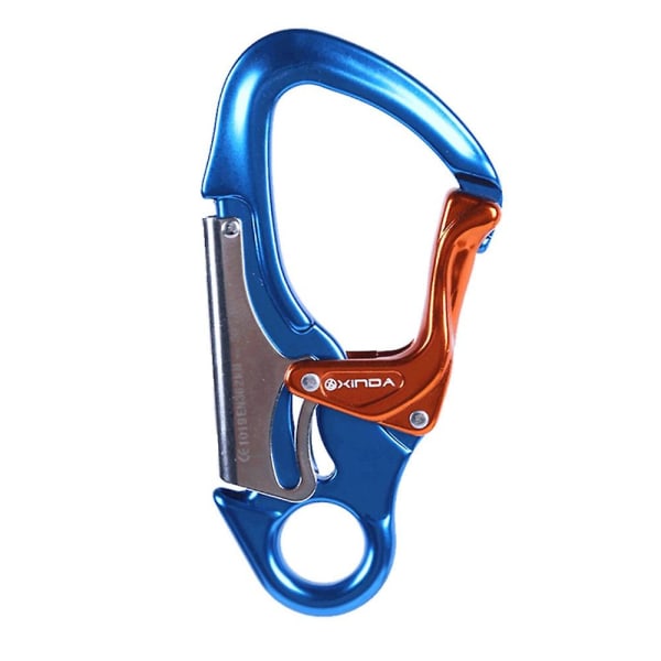 30kN Bergsklättring Automatisk Låsning Mountaineering Nedfirning Höghållfast Karbinhake Trädklättrare Arbete Aluminium Låsande Snäpp blue