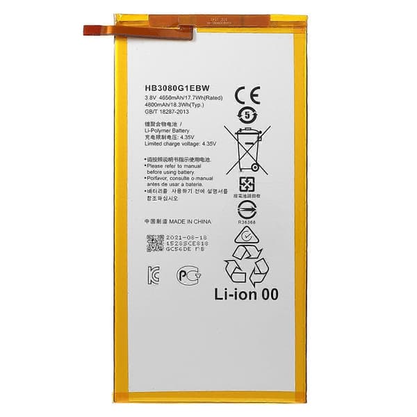 [LCS]3.85V 4650mAh Li-polymer erstatningsbatteri HB3080G1EBW til Huawei Mediapad M1 8.0 S8-701W