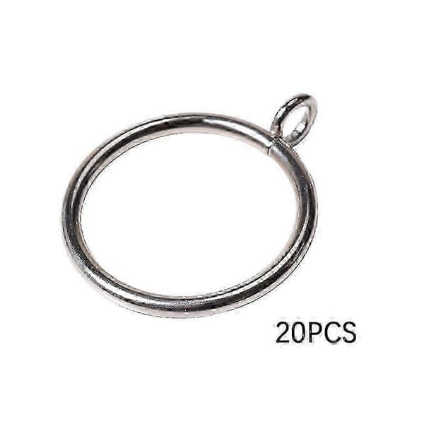 38 mm gardinringar i metall med öljetter för kök och sovrum 20pcs Silver