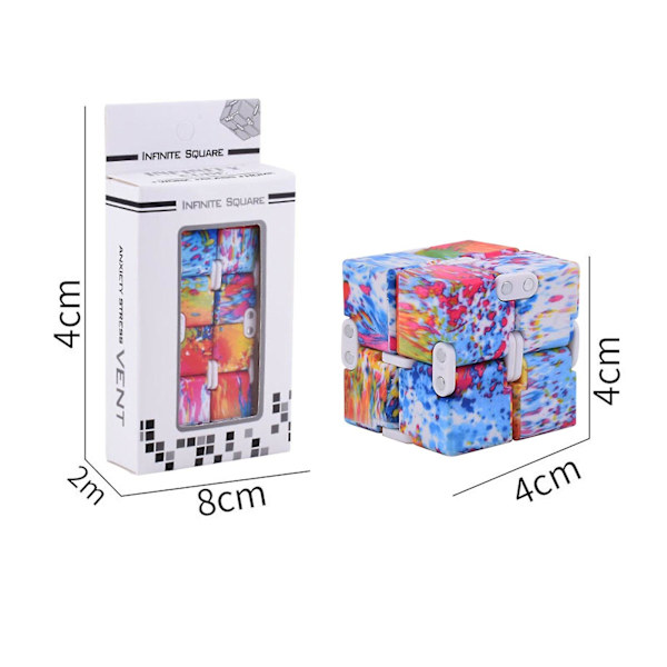 Barn Vuxen Dekompressionsleksak Infinity Magic Cube Fyrkantiga Pusselleksaker Lindra Stress Roliga Leksaker C