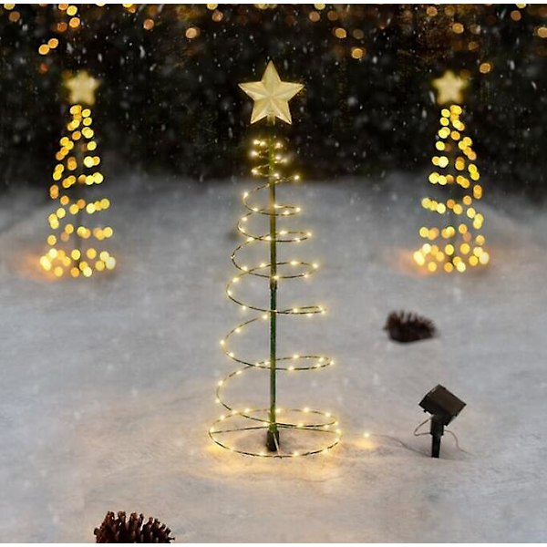 Juletre Solcellelys Julefest Plenlampe Dekor Warm White