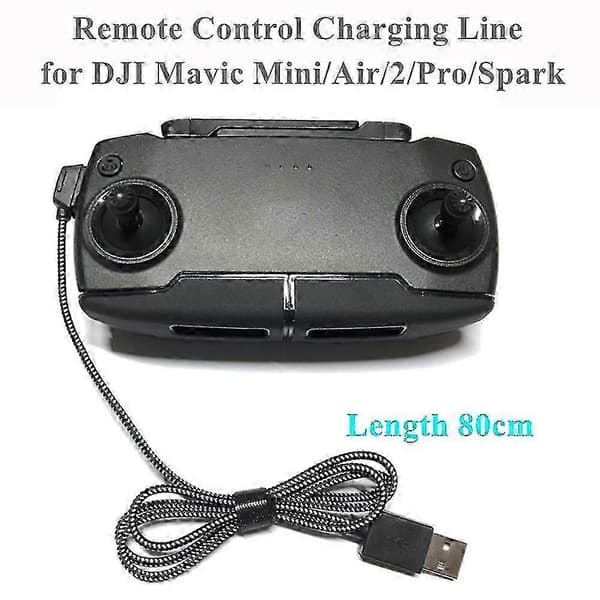 Fjernkontroll ladekabel for DJI Mavic-serien 80 cm nylon USB-strømkabel