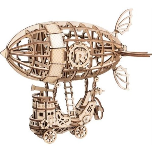 Robotime Pussel 3D Luftfartyg 18 cm naturträ 176 bitar