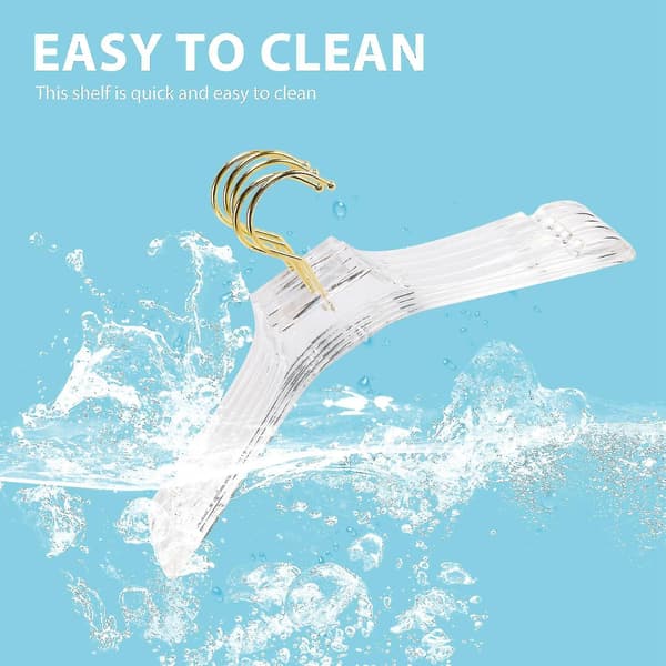 [LCS] 5 pcs. clear acrylic clothes hangers with gold hook