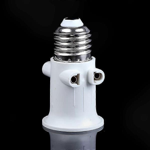 E27 til EU-pluggadapter for AC100-240V stikkontaktkonvertering White
