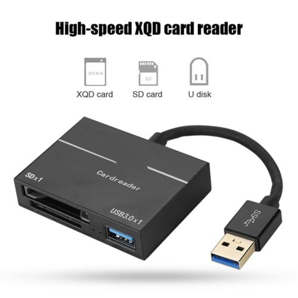Højhastigheds ​​XQD USB TF-kortlæser USB3.0 Konverter Adapter