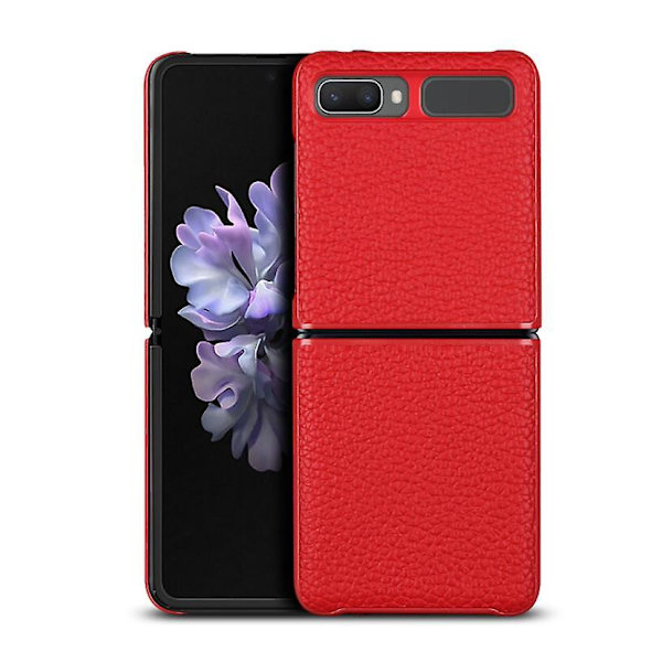 Läderfodral för Samsung Galaxy Z Flip 3 5g Smartphone Red