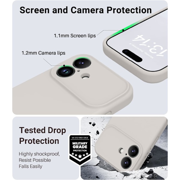 [LCS] Shockproof Liquid Silicone Case for iPhone 17 Pro Max | MagSafe iPhone 17 Pro Max iPhone 17 Pro Max stone