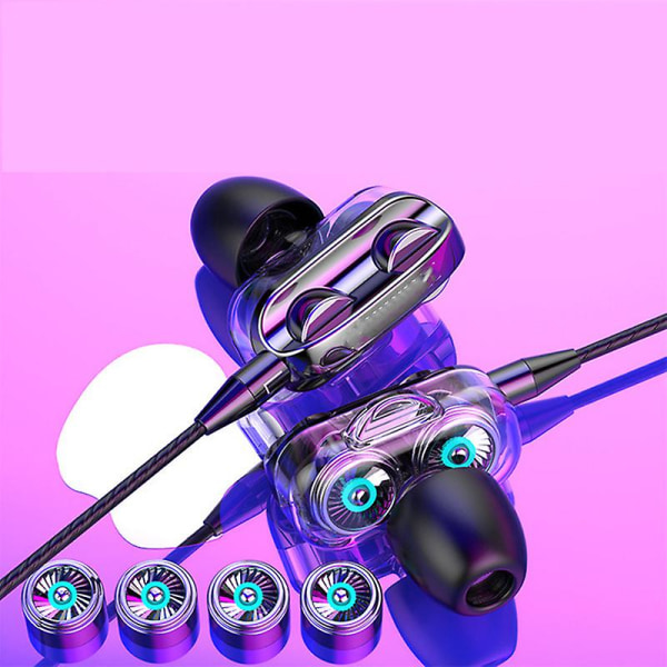 Bärbara Trådbundna Hörlurar Med Mikrofon In-ear Stereo Sport Hörlurar För Löpning Promenader White A4 Single Horn