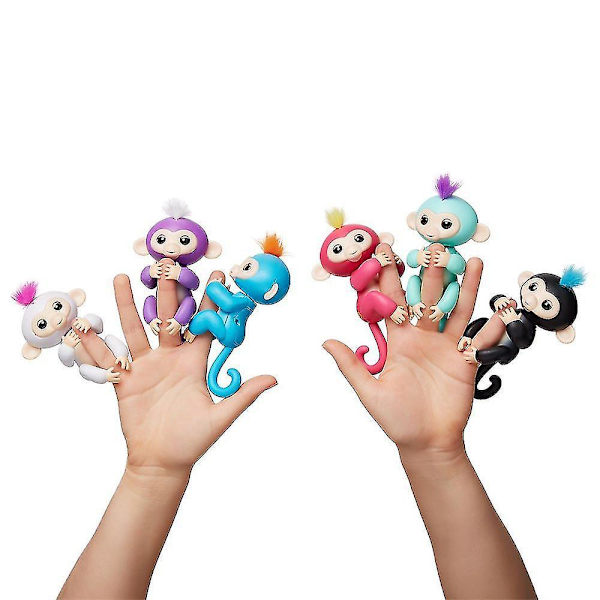 Børnelegetøj, Interaktiv Fingerabe Babykæledyr (Blå)