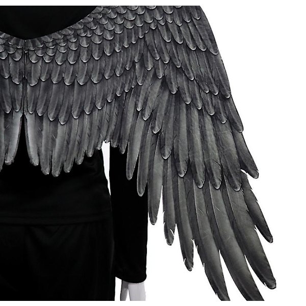 Halloween Kostyme Engel Djevel Stor Vinge Karneval Kostyme Cosplay Propc black