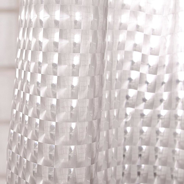 Swotgdoby Transparent Duschdraperi med Kattögon-design i Eva